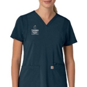 C13210 Carhartt Force Cross Women’s Flex V-neck scrub top Navy
