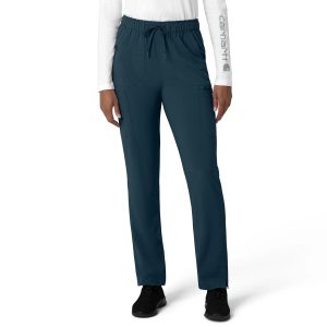 C53210 Carhartt Force Cross-Flex Women's Straight Leg Cargo Scrub Pant NAVY